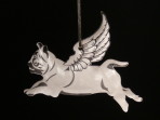 Acrylic Winged Pug ornament