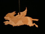 Wooden Winged Cavalier King Charles Spaniel ornament