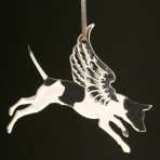 Acrylic Winged Jack Russel Terrier ornament